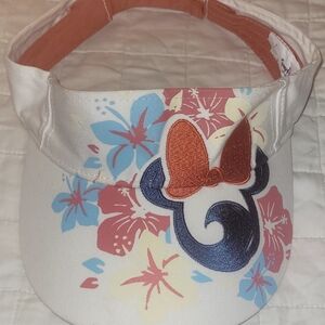 Disney White Minnie Mouse Sunvisor Hat
